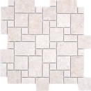 Mosaique aspect combine marbre ivoire mat - 10 feuilles de mosaique