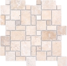 Mosaik Mini Pattern Chiaro Antique Travertin Kombinationsoptik beige matt