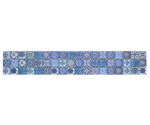 Mosaik Borde Bordüre Glasmosaik mit Beschichtung Retro Biscuit blau