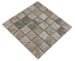 Mosaik Quadrat Steinoptik sandbraun Keramik matt