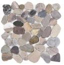 Mosaico guijarro corte mezcla beige gris rojo fluor guijarro aspecto guijarro mate